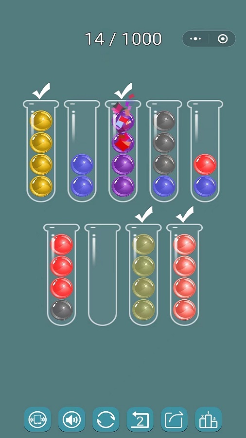 精彩截图-彩球排序解谜2026官方新版